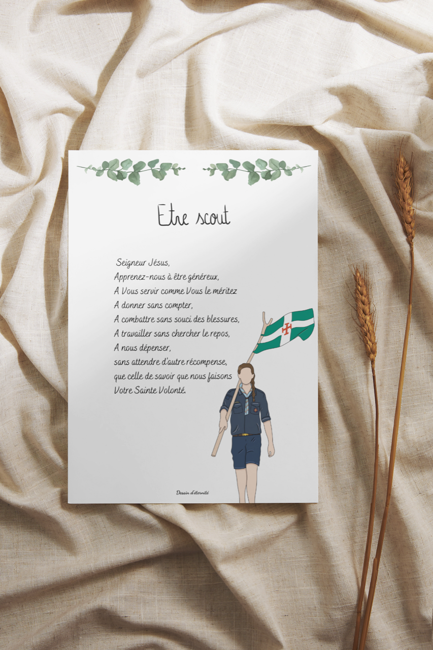 Carte Prière scoute (7 versions)
