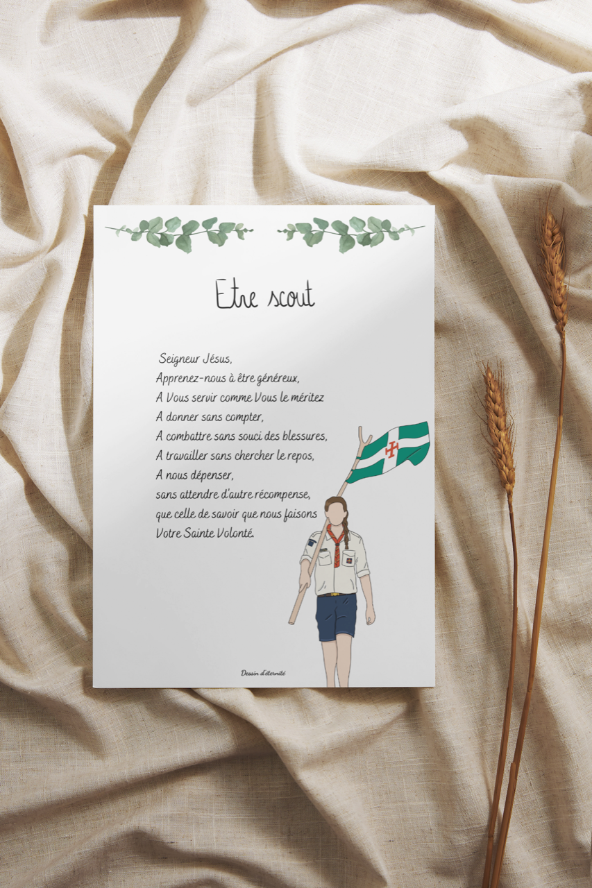 Carte Prière scoute (7 versions)