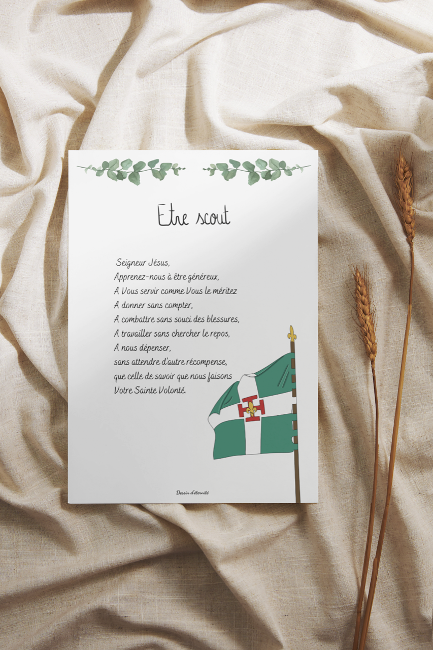 Carte Prière scoute (7 versions)