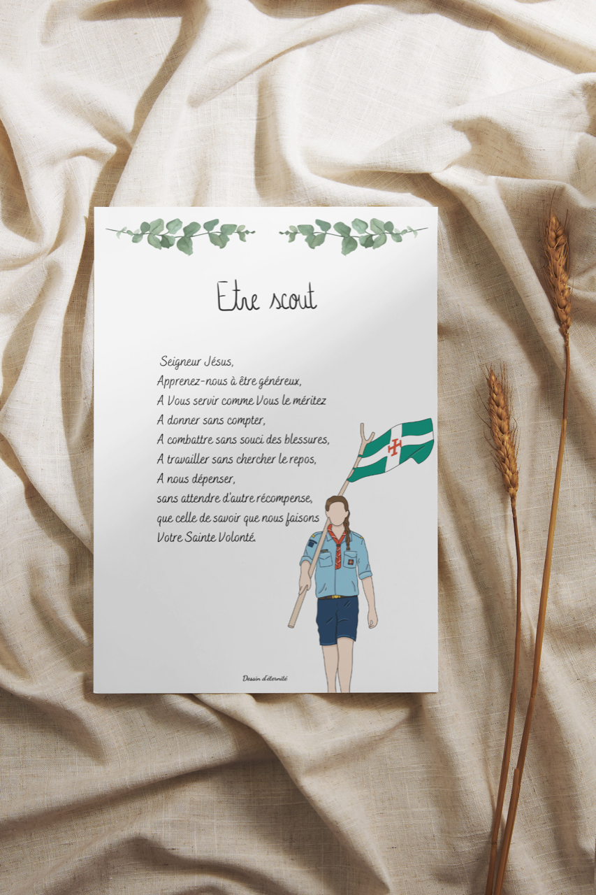 Carte Prière scoute (7 versions)