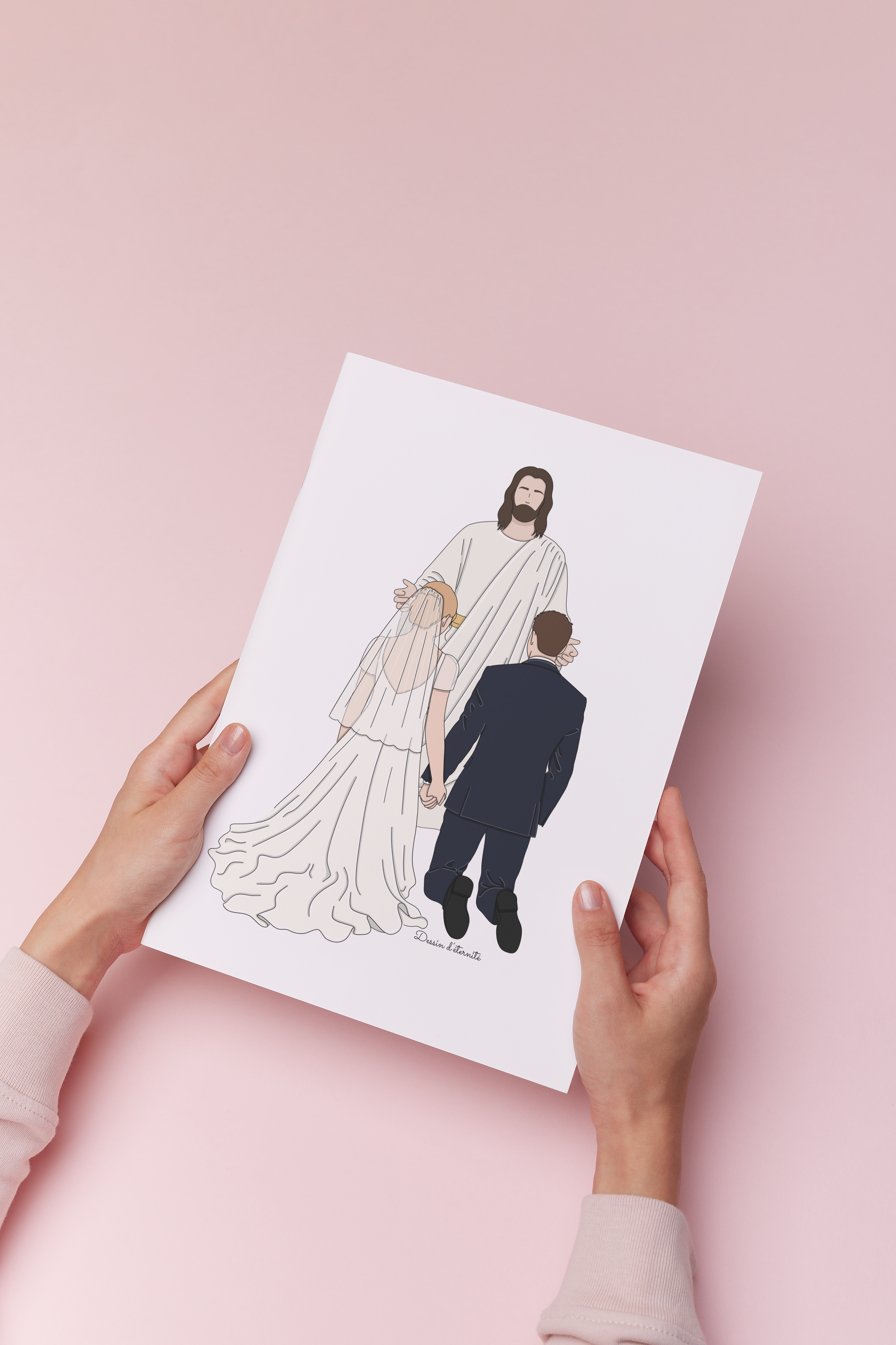 Illustration livret de messe Couple + Jésus