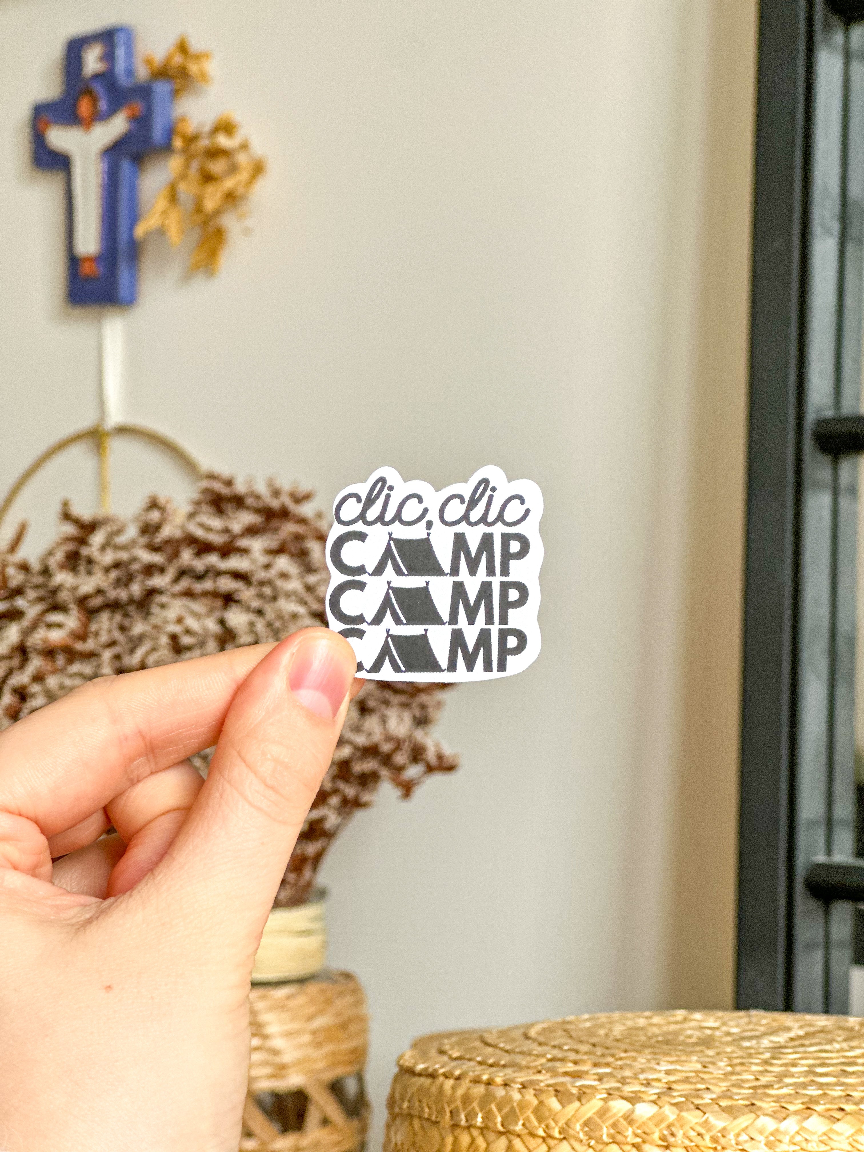 Autocollant clic clic camp camp camp