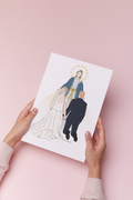 Illustration livret de messe Couple + Sainte Vierge