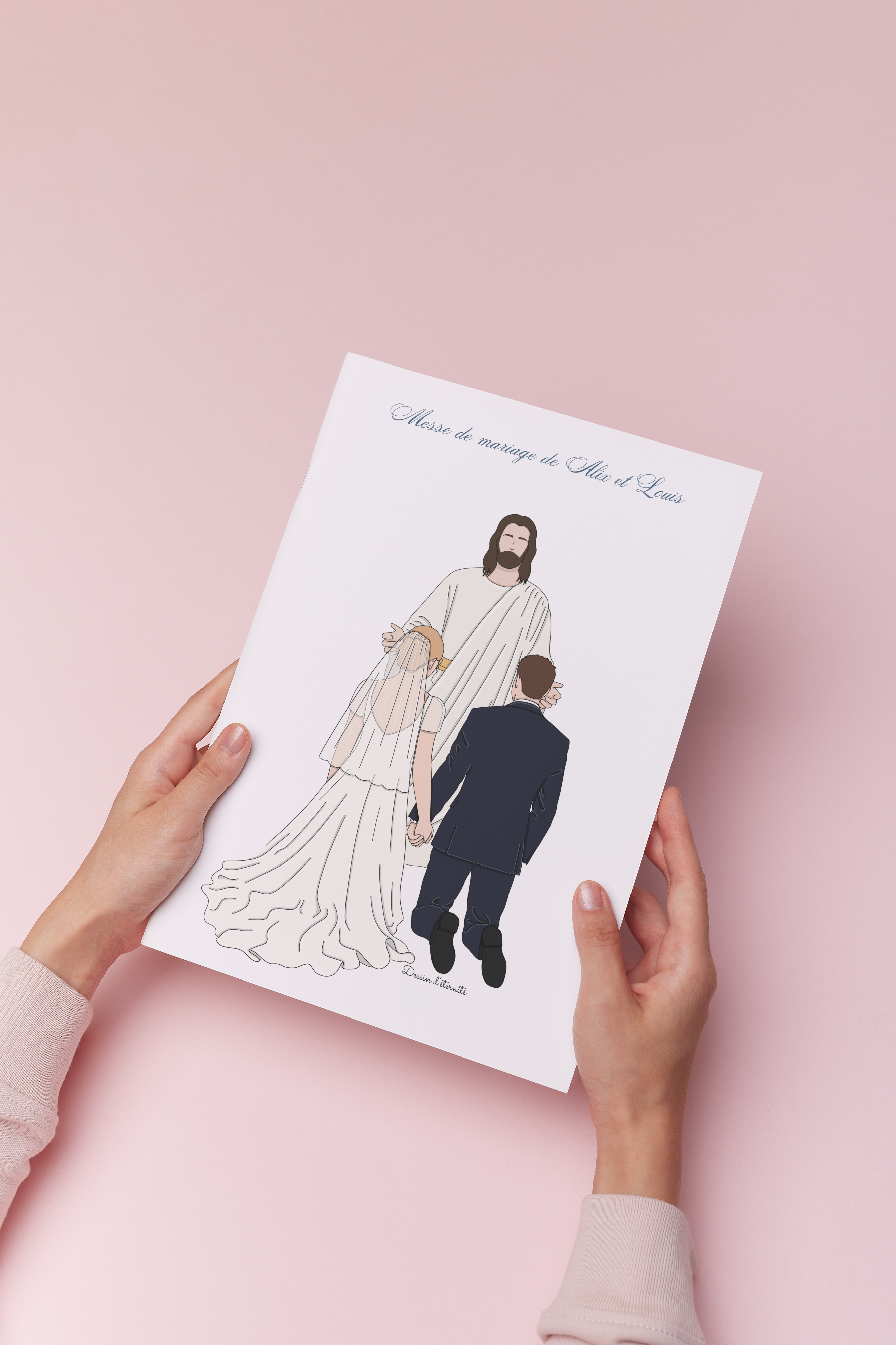 Illustration livret de messe Couple + Jésus