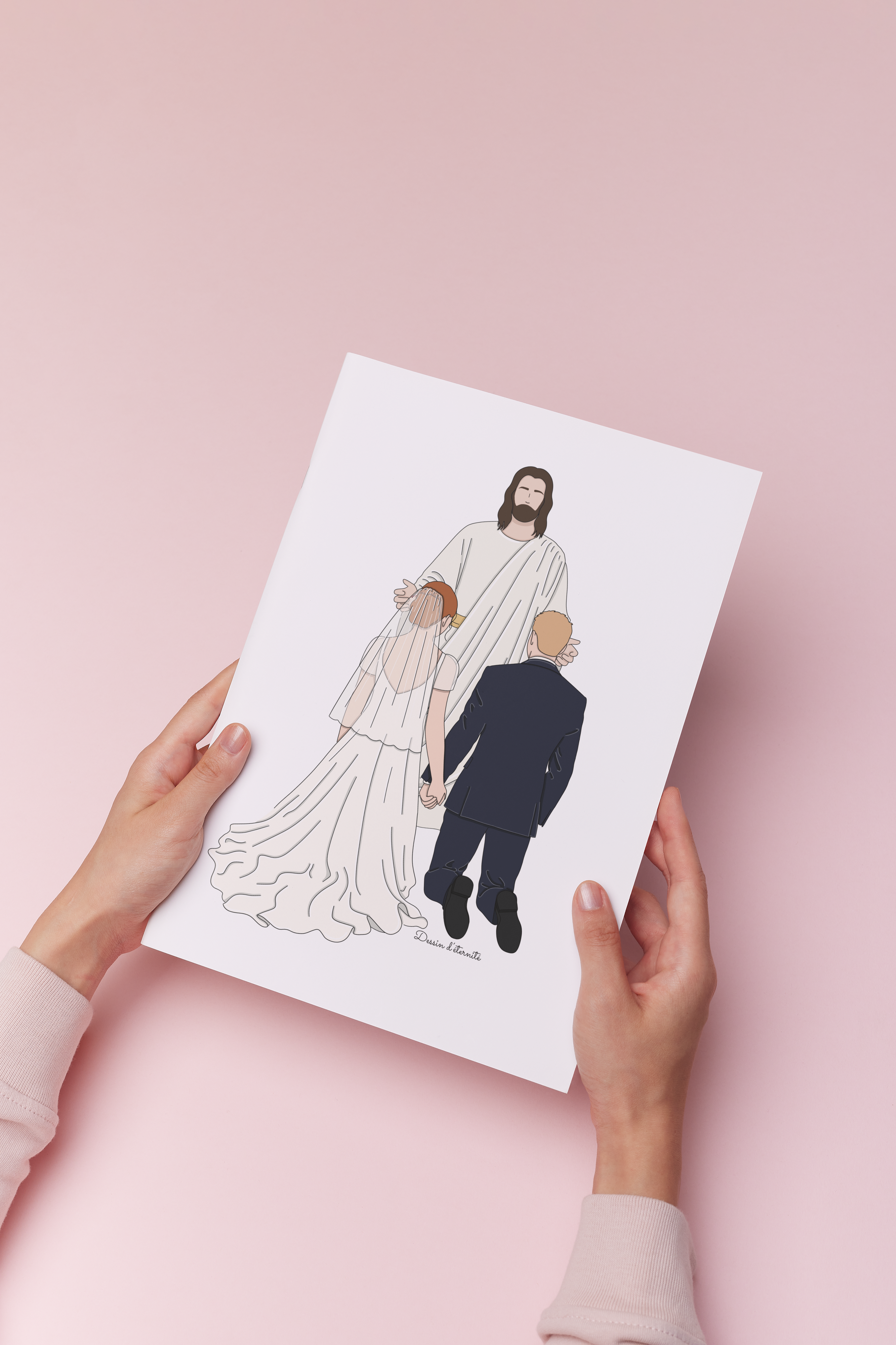 Illustration livret de messe Couple + Jésus