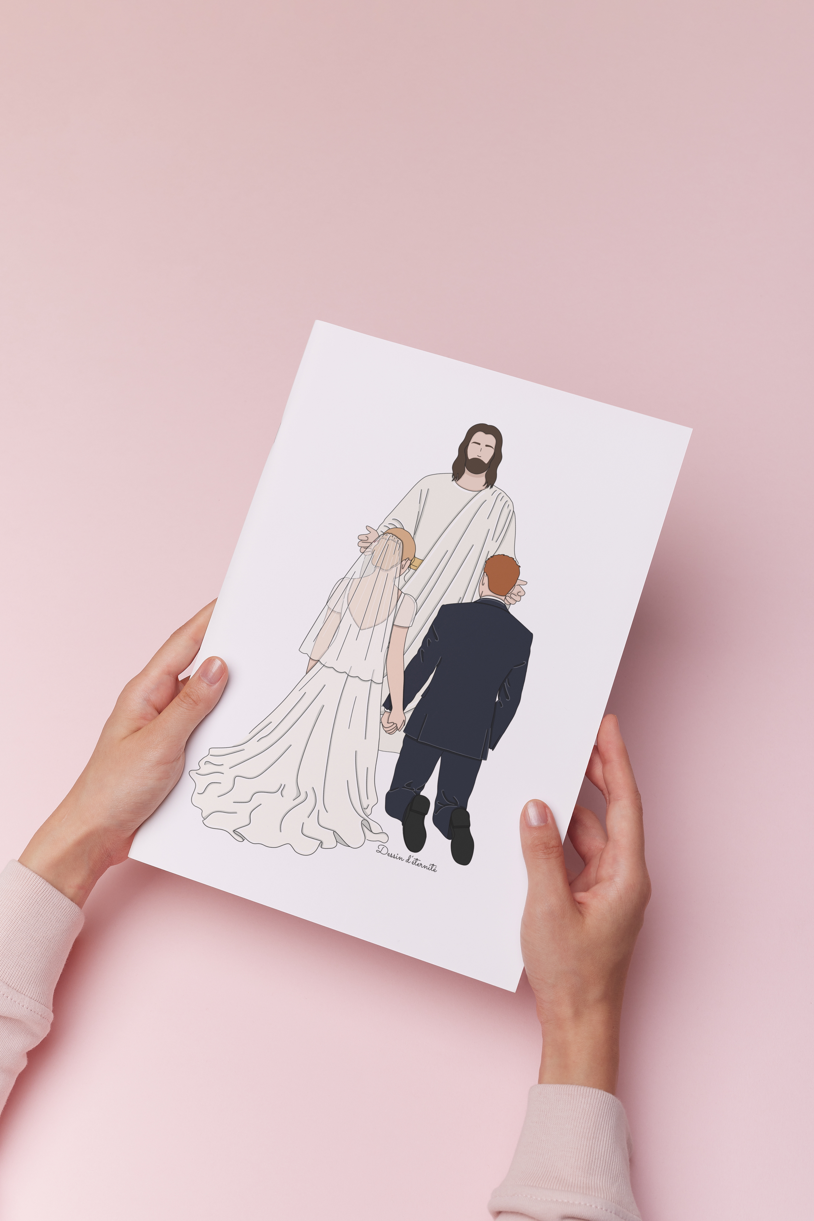 Illustration livret de messe Couple + Jésus