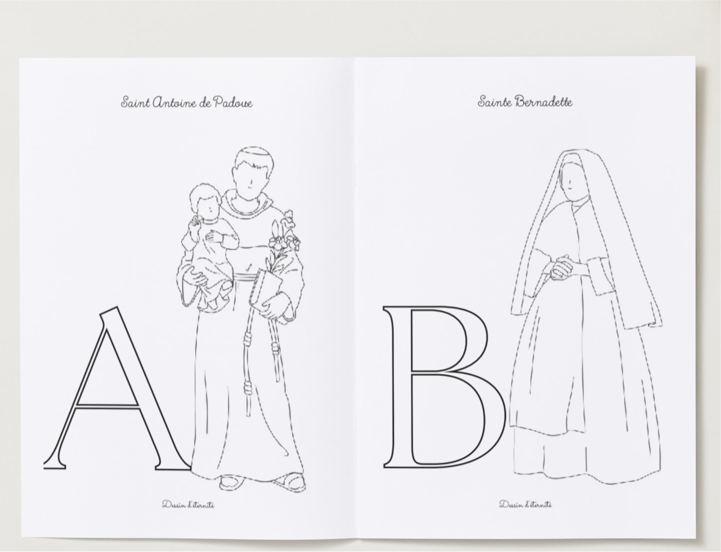 Abécédaire des Saints à Colorier
