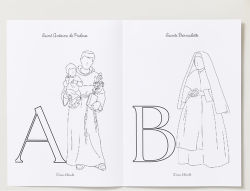 Abécédaire des Saints à Colorier
