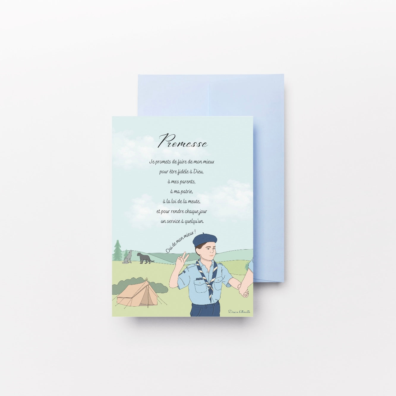 Carte Promesse Jeannettes/Louvette/Louveteaux