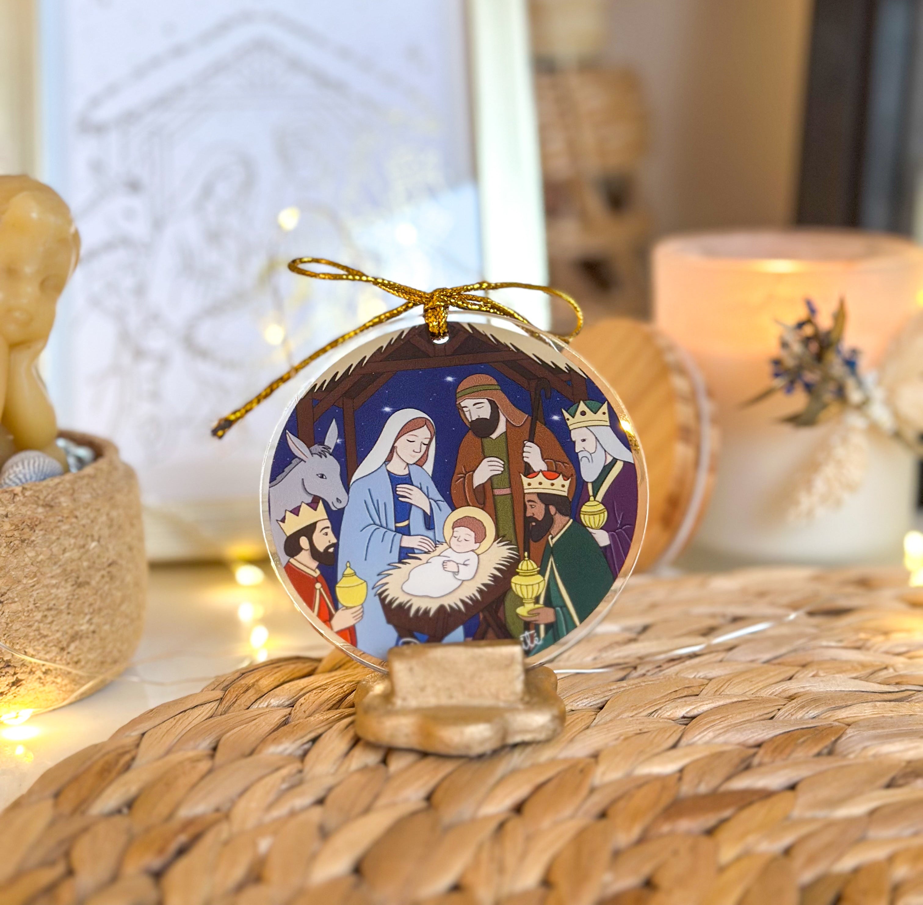 Suspension Crèche de Noël